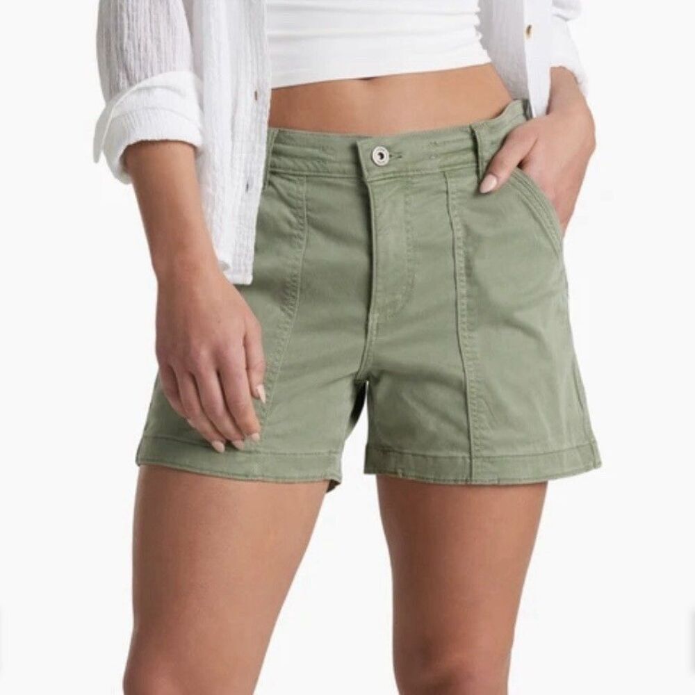 KUHL Sz 6 Kultivatr Shorts Womens Faded Dove 4" Ins Hiking Fishing Stretch NWT - Picture 2 of 16